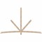 Ekena Millwork Alberta Smooth Timber Gable Bracket, Douglas Fir, 108"W x 68"H x 3 1/2"D x 3 1/2"F, 15/12 Pitch GBW108X68X0404ALB00SDF - alternate 1